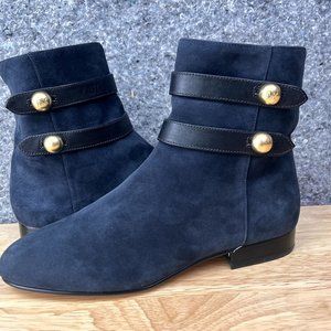Michael Kors Navy and Black Ankle Boots